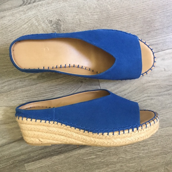 Franco Sarto Shoes - Franco Sarto• Suede Sandals Royal Blue Leather